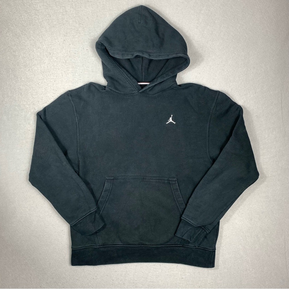 Jordan Brooklyn Fleece Hoodie Men's Medium Pullover Black Sweatshirt Casual